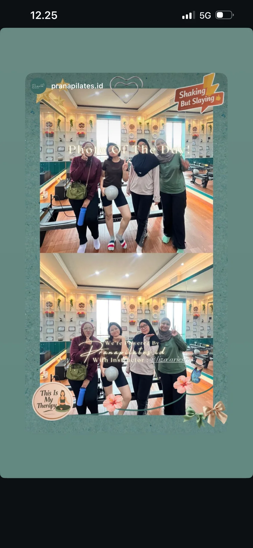 Liza Ariesta Pilates practice moment